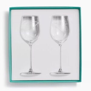 Tiffany - 2 Wisteria White Wine glasses - NEW